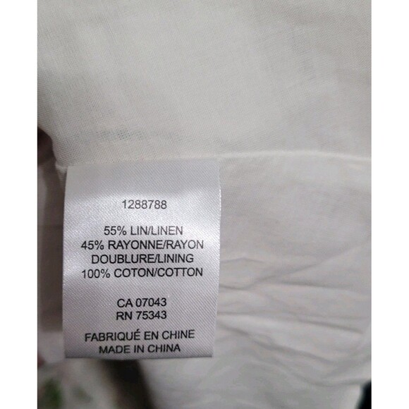 Caroline Constas Linen Blend Maxi Dress NWT Small Floral Button Front Prairie - Picture 7 of 11